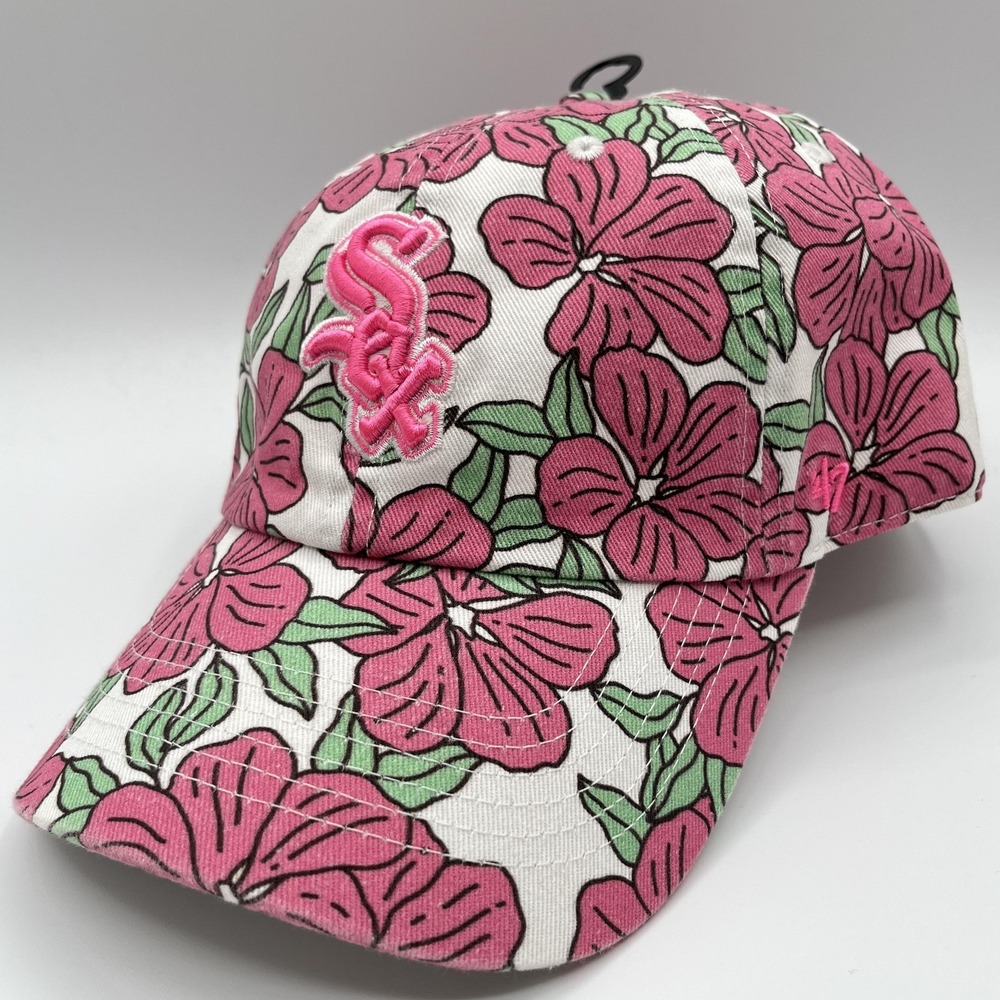 Chicago White‎ Sox Hat Cap Strap Back Womens Pink Floral MLB Baseball NEW